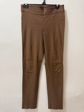 Men’s Brown Dress Pants – Slim Pull-On Trousers